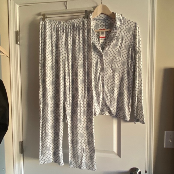 Alfani White patterned 2-piece Pajama set Size XS - Picture 2 of 7